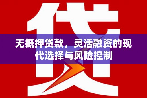 岳阳楼无抵押贷款，灵活融资的现代选择与风险控制