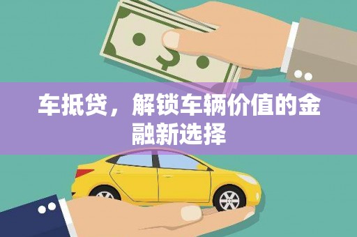 岳阳楼车抵贷，解锁车辆价值的金融新选择