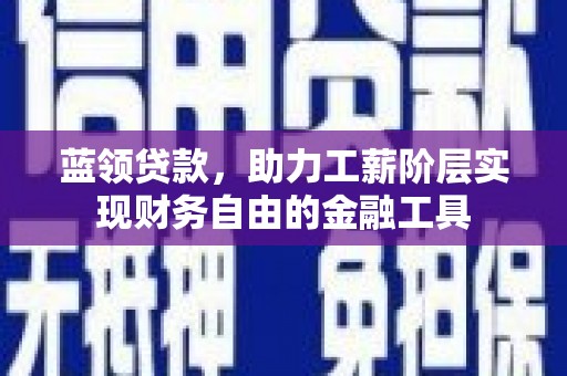 岳阳楼蓝领贷款，助力工薪阶层实现财务自由的金融工具