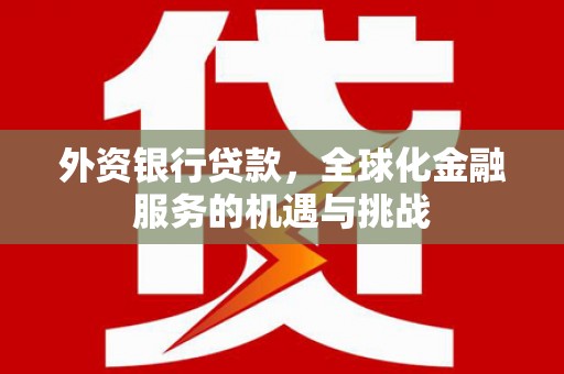 岳阳楼外资银行贷款，全球化金融服务的机遇与挑战