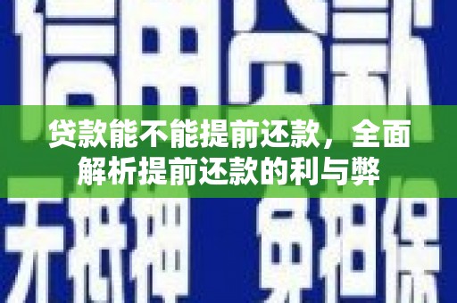 岳阳楼贷款能不能提前还款，全面解析提前还款的利与弊